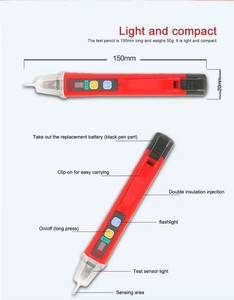 Détecteur de tension AC UNI-T UT12D haute sensibilité sans contact, type stylo, pour équipement électrique AC/24V~1000V - Product Image 4