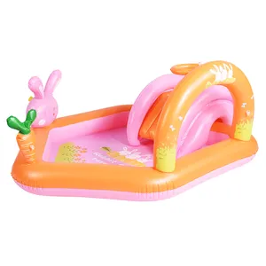 Piscina inflable con tema de conejo personalizado para niños, centro de juegos de PVC con tobogán de agua extraíble y piscina infantil - Product Image 5