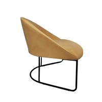 Fauteuil lounge moderne en métal avec siège incurvé pour salon