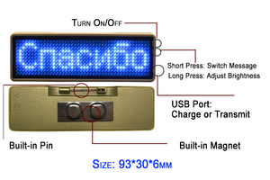 Usable nombre placa para <span class=keywords><strong>la</strong></span> noche de trabajo empleado etiqueta Led - Product Image 6