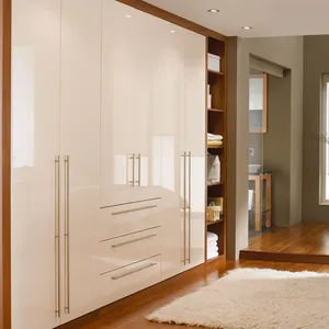 Balom Foshan Home Modern Open Luxury Diy Closet Bedroom Solid Wooden Wardrobe Furniture Design