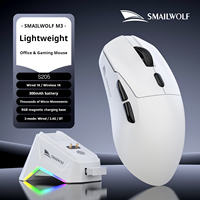Ratón Inalámbrico para Juegos Smailwolf M3+ de Triple Modo, 12000 DPI, S205 RGB, 6 Botones Programables para PC, Portátil, Esports y Gamers