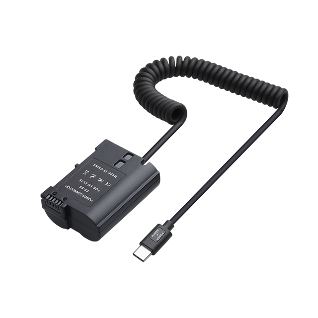 FOTGA EN-EL15 Dummy Battery Adapter +Type C Cable for Nikon D500 D600 D610 D750 D780 D800 D810 D850 Z5 Z6 Z6II Z7 Z7II V Adapter