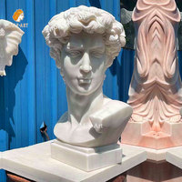 Sculpture de statue de buste de David en marbre classique sculptée à la main à vendre
