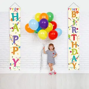 Large birthday party happy birthday door curtain decoration banner for kids