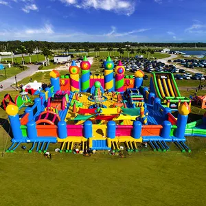 Equipo de juegos inflables más grande, Combo hinchable, casa de rebote al aire libre, Castillo de salto, parque temático inflable para niños