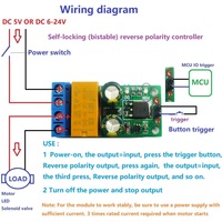 DR55B01 DC 5-24V 2A Papan Relay Pengontrol Sakelar SMD Polaritas Terbalik Bistabil Pengunci Otomatis untuk Sensor MEGA2560 STM32 Node MCU