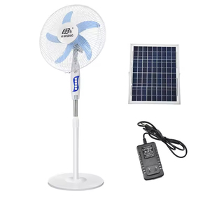 Ventilador Solar Recargable de 15W y 16 Pulgadas con 5 Aspas, 3 Velocidades Ajustables y Panel Solar, en Oferta - Product Image 4