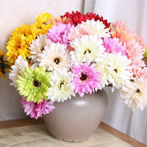 Fleur artificielle rustique à tige unique, petite marguerite ou gerbera, pour décoration de table à manger, arrangement ou ornement, directement de l'usine. - Product Image 3