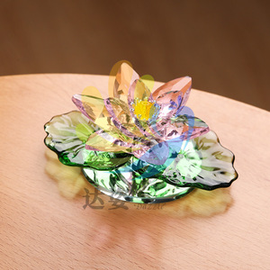 Adorno de Loto de Cristal Rosa, Decoración Feng Shui para el Hogar, Accesorio para Auto, Regalo - Product Image 2