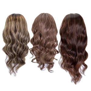 Peluca rubia de ondas profundas 100% cabello humano Signature, con textura suave, volumen natural, ajuste cómodo y estilismo versátil - Product Image 1