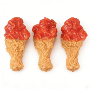 Modelo de exhibición de comida rápida de plástico ecológico con sabor a salsa de tomate y BBQ Orleans para pollo frito (pierna y ala), tipo media película - Product Image 1