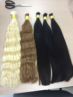 Russe PLATINE BLONDE vierge humaine Double dessiné coupé en vrac cheveux humains bruts pleine longueur de 16 ''à 34 pouces