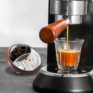 360 ° Espejo de Observación de Flujo Reflectante con Base Giratoria de Madera y Barra Magnética para Máquina de Café Espresso - Product Image 1