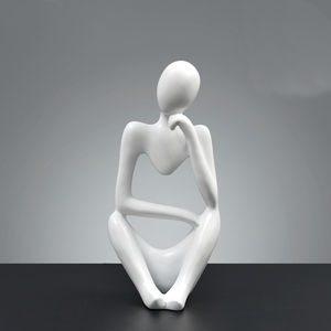 Patung dekorasi rumah kerajinan Resin, dekorasi karakter abstrak Mini Modern untuk ruang tamu pola unik - Product Image 2