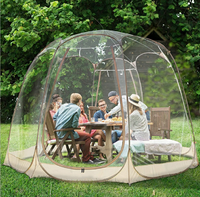 Tente bulle gonflable transparente en PVC pliable pour l'extérieur, tente de jardin igloo pour 4 à 6 personnes, installation facile, camouflage