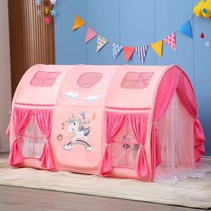 Tente de jeu d'intérieur en plastique durable pour enfants, anti-chute, avec baldaquin séparé, jouet sportif, lit superposé, tente de lit de <span class=keywords><strong>princesse</strong></span> avec rideau - Product Image 6