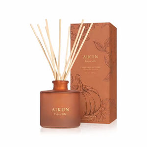 Aikun Custom Aroma Alcohol Free Reed <b>Diffuser</b> Long Lasting Glass Bottle Essential Oil <b>Scent</b> <b>Diffuser</b> for Home Hotel Living <b>Room</b> - Product Image 1