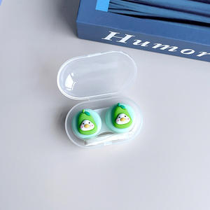 Coloré dessin animé canard oie mode Portable fraise simplicité mignon étui à lentilles de Contact emballage cosmétique boîte cadeau avec péage - Product Image 4