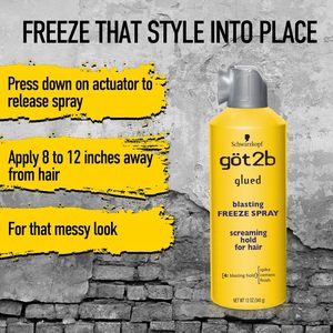 <span class=keywords><strong>GOT2B</strong></span> GLOD Plasteng Freez Spray - Spray para el Cabello con Fijación Fuerte y Brillo (340 ml) - Product Image 5