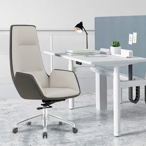 Satılık döner deri konferans koltukları ergonomik yönetici büro sandalyeleri lüks Set ofis mobilyaları