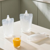 Pochette souple transparente avec bec verseur pour liquides, idéale pour le shampoing, les jus et l'emballage alimentaire – Fabrication Miaowadi