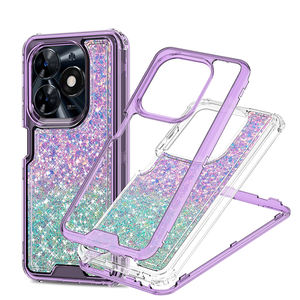 Étui de téléphone triple avec paillettes de luxe pour Samsung <span class=keywords><strong>Galaxy</strong></span> <span class=keywords><strong>S23</strong></span> FE/A05/A05S/A15/A35/A55, étui de téléphone à paillettes dégradées 360 pour filles - Product Image 5