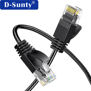 Câble de raccordement réseau Ethernet OEM CM Slim 1m 2m 3m Cat5e Cat6 Cat7 en cuivre nu RJ45 ROHS 8P8C noir - Product Image 5