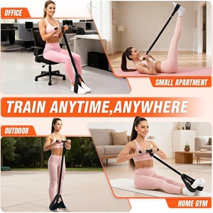 Bande de Résistance à Pédale avec Poignée, Bandes de Résistance d'Exercice en Latex Améliorées pour le Renforcement du Core et des Abdos, Équipement de Gymnastique pour Femmes - Product Image 6