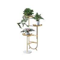 Support de présentation de plantes de jardin sur pied, 3 niveaux, en fer forgé robuste, écologique, avec revêtement en poudre, style américain moderne, pour pots de fleurs