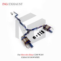 ING Nouveauté Échappement Catback en Titane à Soupapes pour Mercedes Benz Série C C200 W205 avec Soupape d'Échappement Pièces de Course