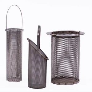 Panier filtrant cylindrique perforé en acier inoxydable 304 sur mesure avec poignée pour filtration industrielle - Product Image 5