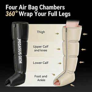 Meistverkaufte Physiotherapie-Luftkompressions-Erholungsbeinmassagegerät-Stiefel mit Manueller Kabelsteuerung zur Schmerzlinderung - Product Image 5
