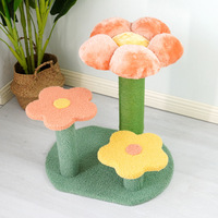 Griffoir vertical moderne et mignon pour chat, écologique, avec plateforme de saut et nid en sisal, pour chats de petite/moyenne taille