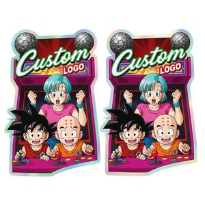Bolsas Mylar Personalizadas de 3.5g con Forma Troquelada, Holográficas, a Prueba de Olores, Estilo Cali, para Suplementos y Dulces, OEM, MOQ Bajo - Product Image 1
