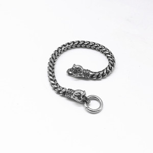 Yunnique Pulsera de cadena de plata tibetana con diseño de calavera de animal, regalo de joyería unisex - Product Image 2