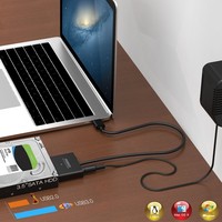 Portabel ABS SATA 6gbps 2.5 3.5 ssd hdd usap converter usb sata ke usb3.0 kabel adaptor termasuk power adapter