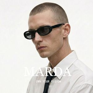 Lunettes <span class=keywords><strong>de</strong></span> soleil TFB Custom, dernières tendances, en acétate MRADA MA-3226, unisexes, style années 90, polarisées, monture intégrale ovale, œil <span class=keywords><strong>de</strong></span> chat, noires, UV400 - Product Image 2