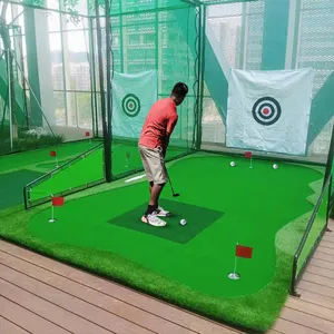 Hete Verkopende Indoor Golf Oefennet Raken Kooi Simulator Golfnet Golftraining Apparatuur Raken Kooi