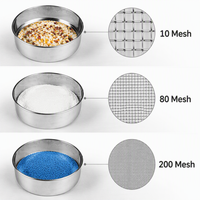 Tamis de laboratoire en acier inoxydable 304 de 20 cm pour l'analyse de poudres, conforme à la Pharmacopée, de fabrication directe usine