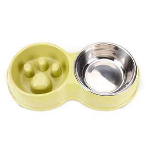 Mangkuk anjing pengumpan lambat grosir bentuk kaki anjing baja tahan karat mangkuk makanan hewan peliharaan - Product Image 6