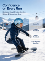 Casque de ski et de snowboard MOON MS86 pour enfants et adultes, construction en PC moulé, homologué CE ASTM, léger, protecteur, hiver, plusieurs tailles