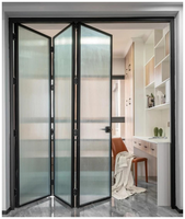Zeyi offres exclusives accordéon moustiquaire réducteur de bruit Vertical Bifolding blanc français Patio Double plexiglas porte pliante