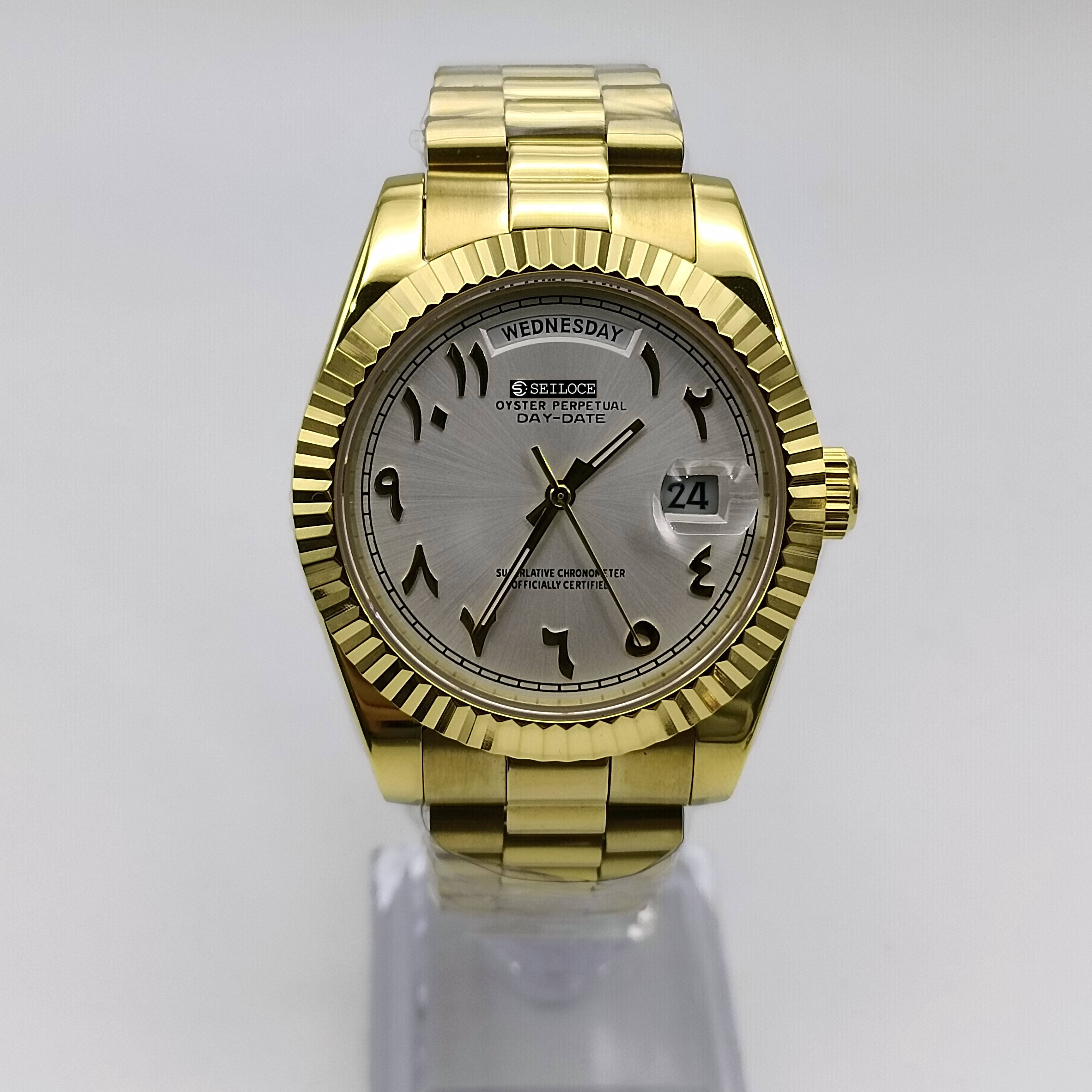 Gold Case+White Dial