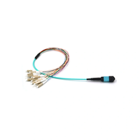 12 Core Tight Buffer 0.9mm MPO MTP à LC Patch Cord Fiber Optic Fanout Jumper pour ODF