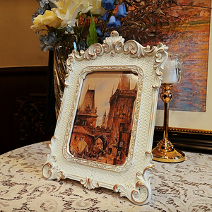 Khung ảnh cổ điển châu Âu 5x7 làm bằng nhựa <span class=keywords><strong>resin</strong></span>, phong cách Gothic cổ điển, trang trí nhà cửa, studio ảnh, đám cưới, treo tường - Product Image 6