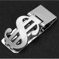 Pince à billets en acier inoxydable en gros, pince à billets en métal créative gravable, pince à billets personnalisée avec logo, sublimation