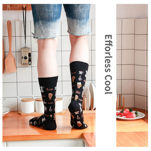 Calcetines Divertidos con Estampados Novedosos, Geométricos, de Rayas, de Animales, de Comida, de Frutas, de Animación, Florales, de Dibujos Animados, para Mujer - Product Image 2