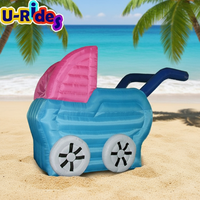 En gros Personnalisé Durable Géant Gonflable Art Modèle Dessin Animé Décoration De Vacances Gonflable Bébé Modèle De Voiture pour La Publicité