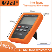 Termometer Digital Tipe-K Vici DM6802A+ Saluran Input Ganda OEM/ODM untuk Penggunaan Industri pada Tungku Oven Boiler